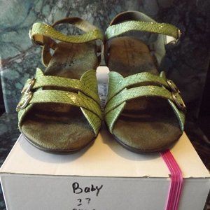Helle Green Heeled Sandals New C14164 New